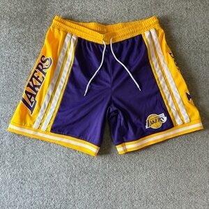 Los Angeles Lakers NBA Basketball Elastic Shorts Men's XL